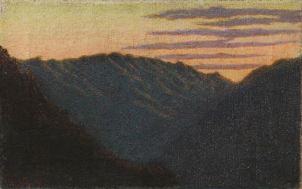 Tramonto in montagna